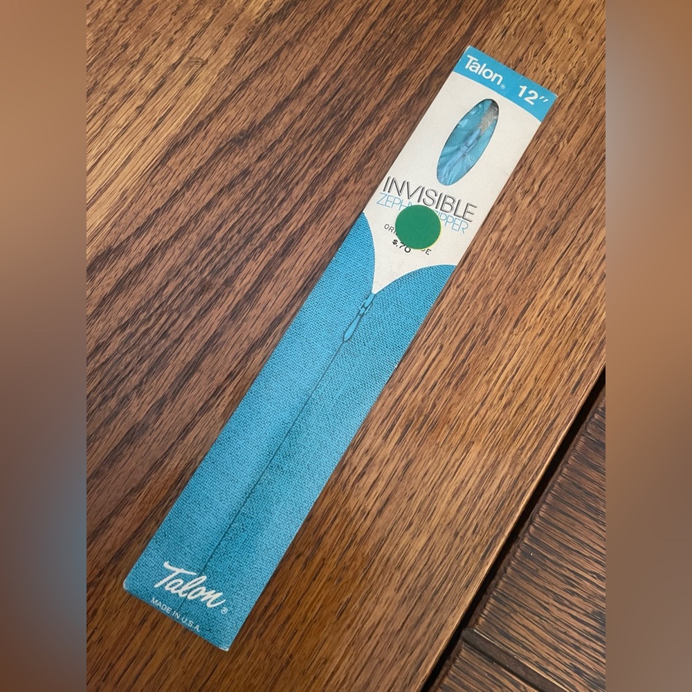 Talon Invisible Zipper 12" in Teal